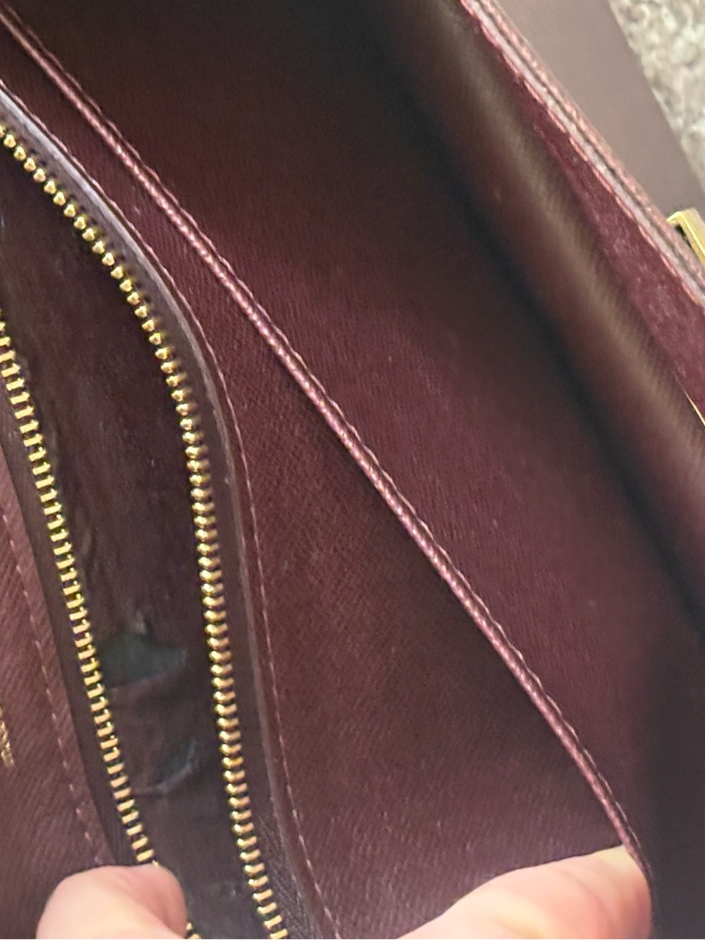 Auth Louis Vuitton Clutch Bag Taiga Serengeti Acajou - Picture 12 of 16